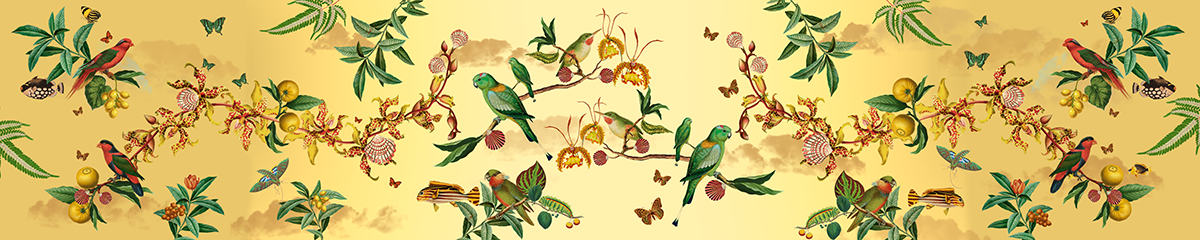 Table Runner - Tropico del mar Yellow