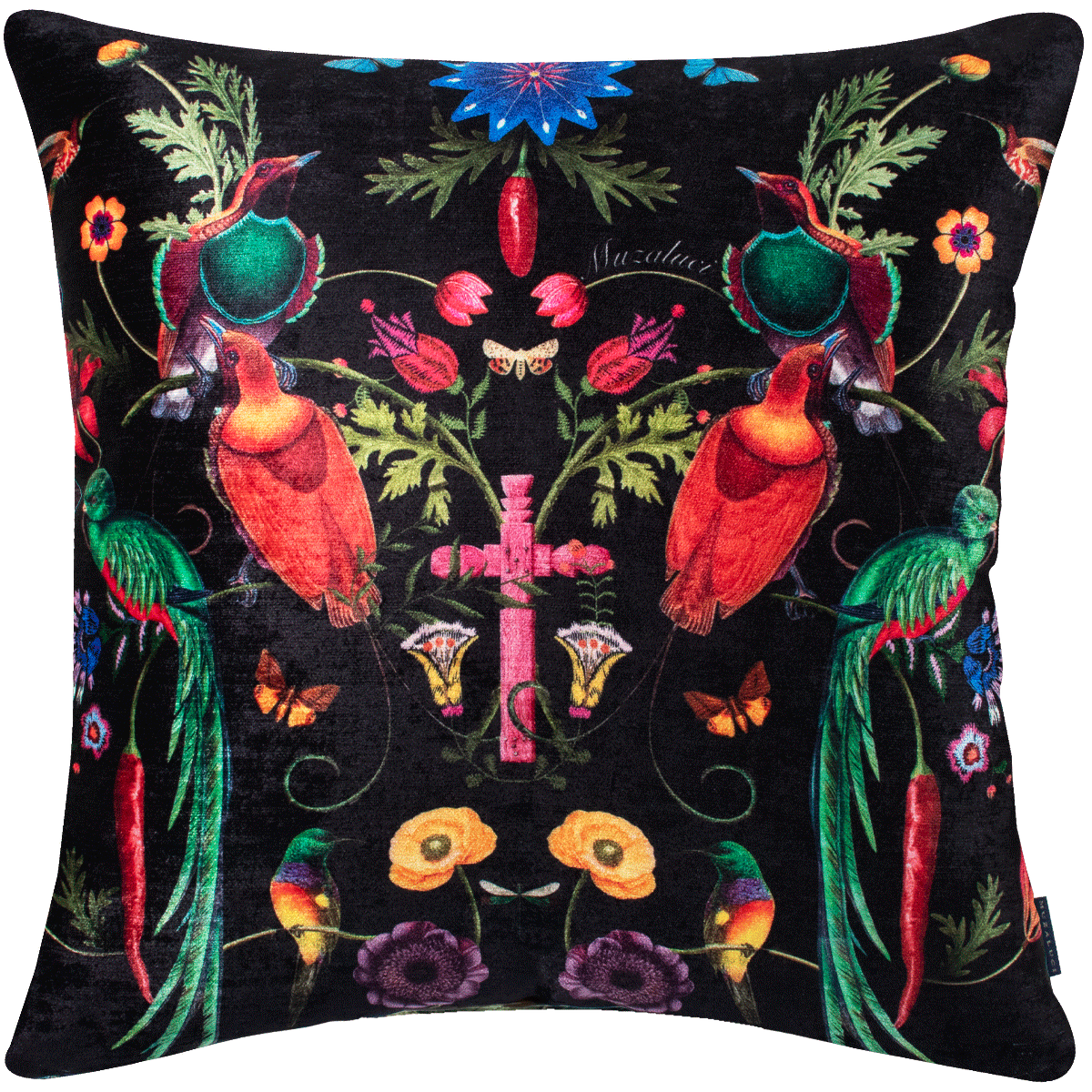 Velvet Pillow - Mexica Blue