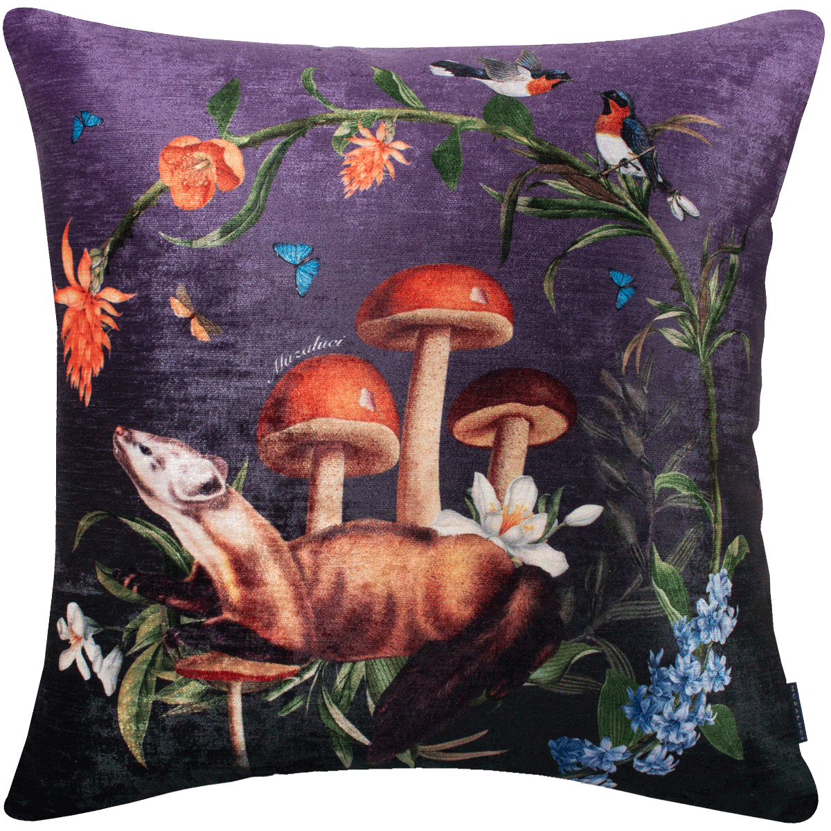 Velvet Pillow - Woodland Huron