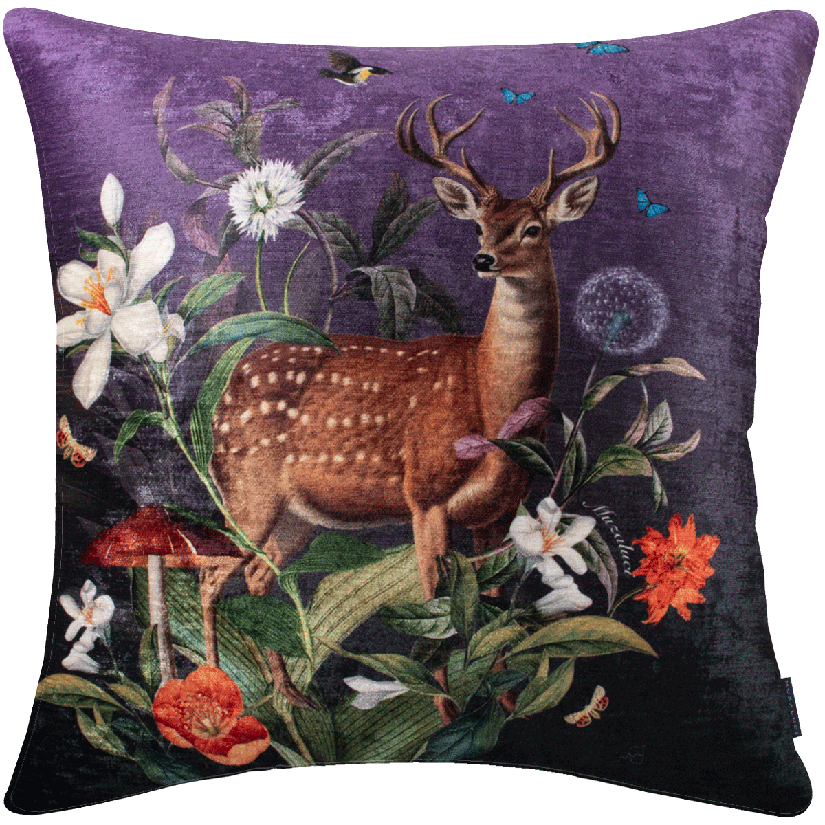 Velvet Pillow - Woodland Venado