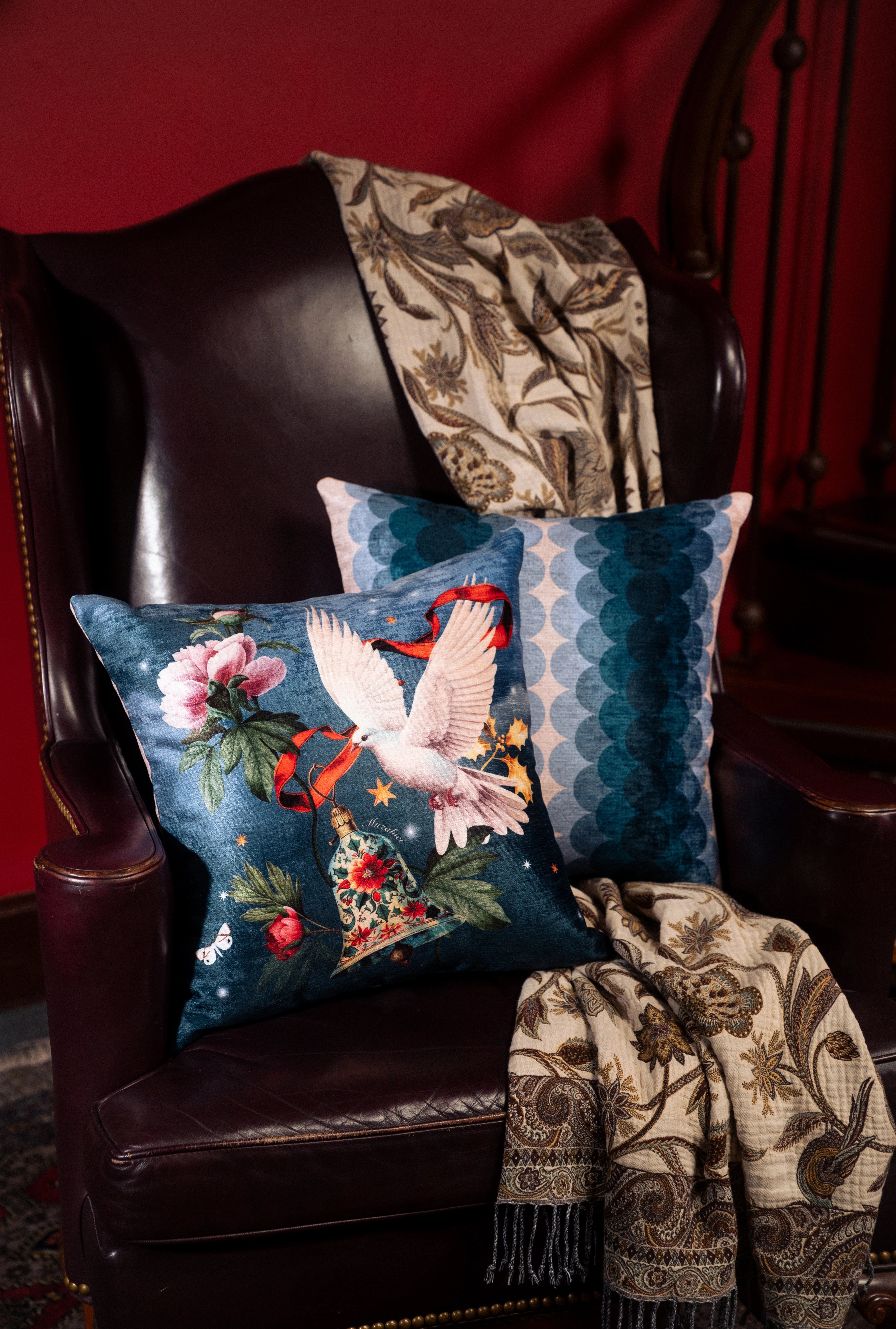 Velvet Pillow - Natividad Pigeon