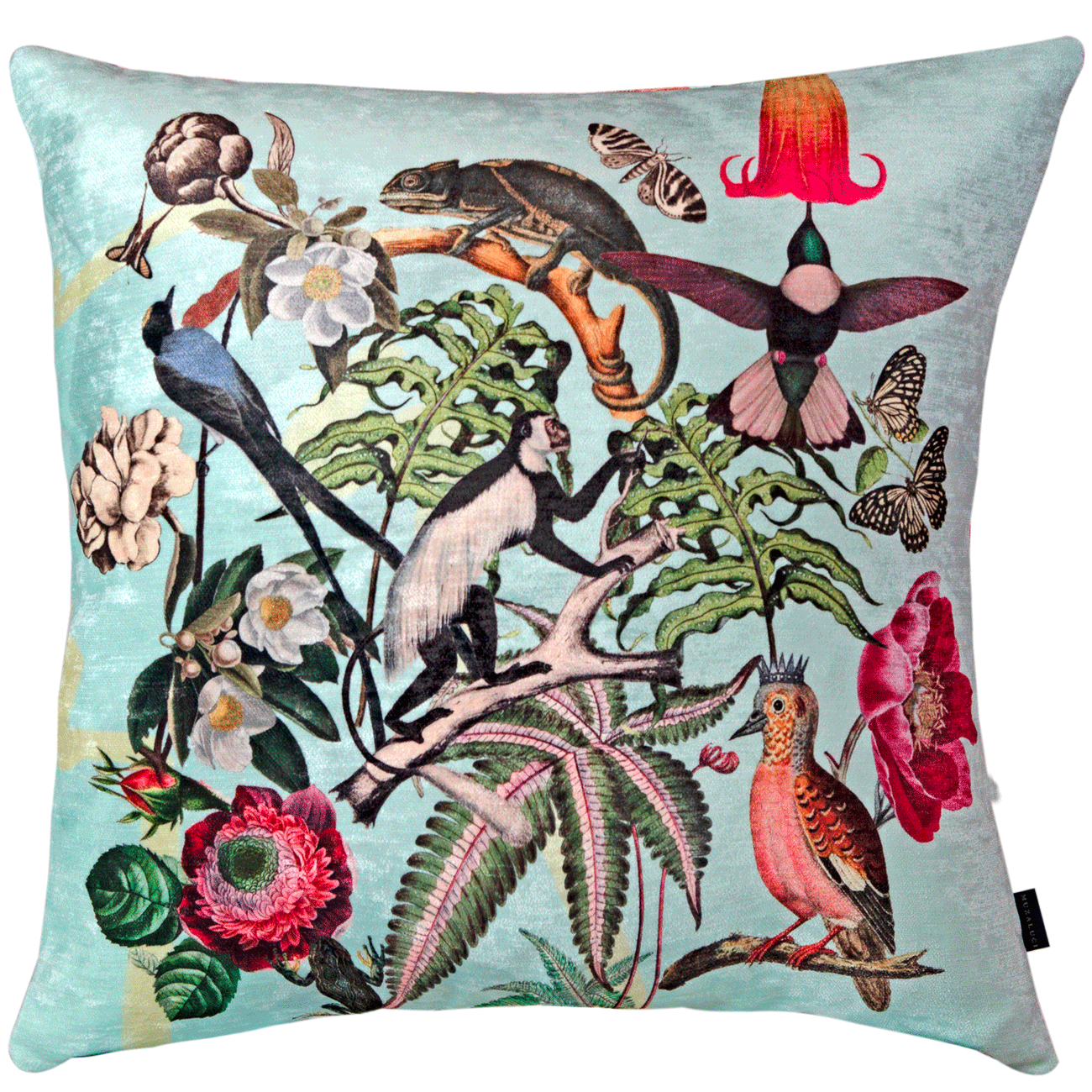 Helechos Monkey- Velvet Pillow