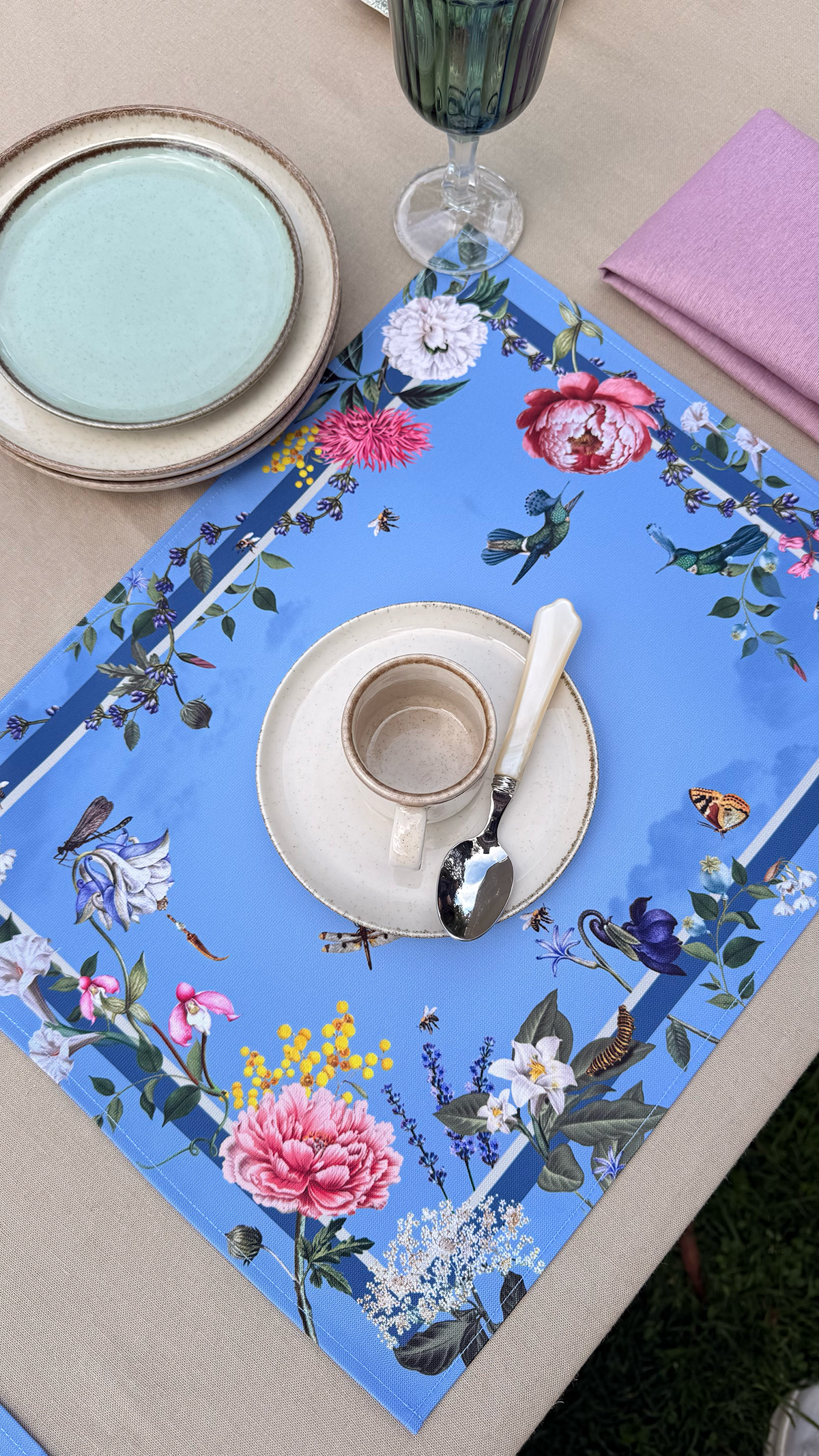 Placemat - The Garden Blue