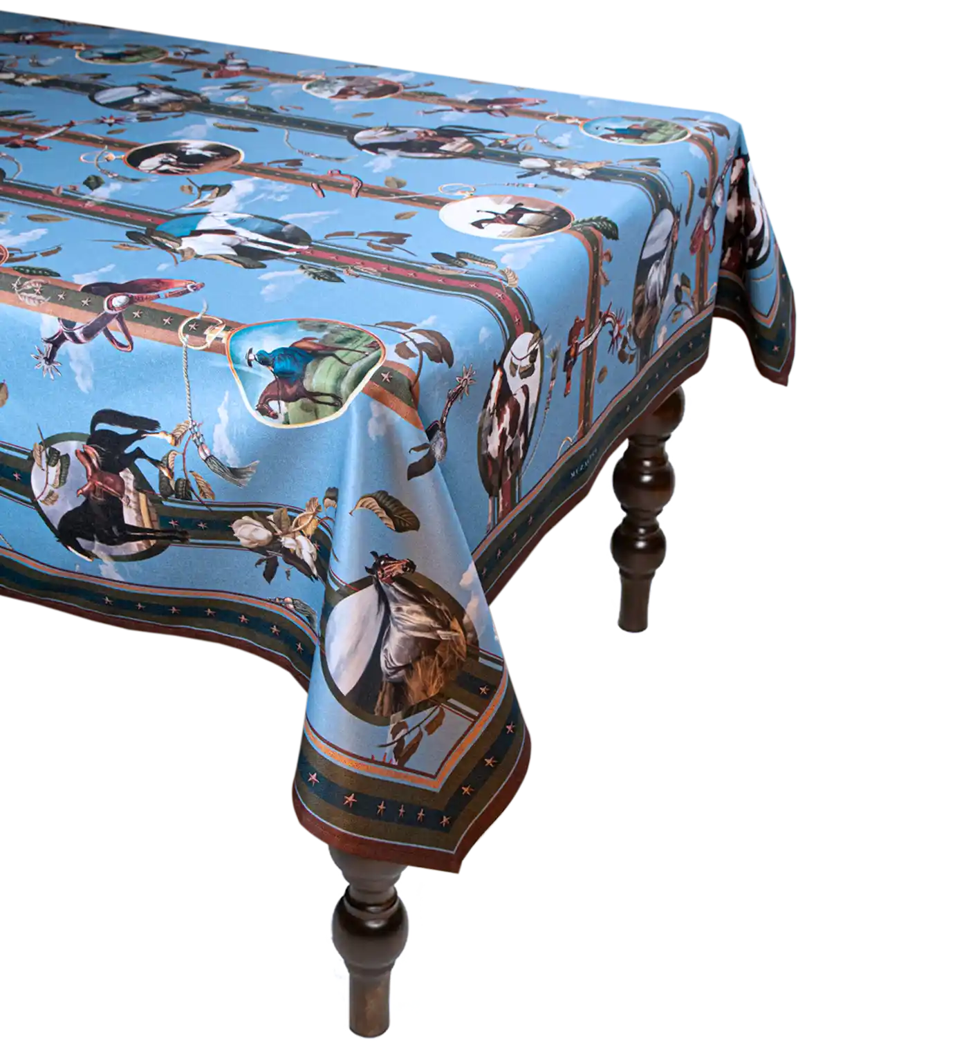 Rustic linen tablecloth for farmhouse-style settings