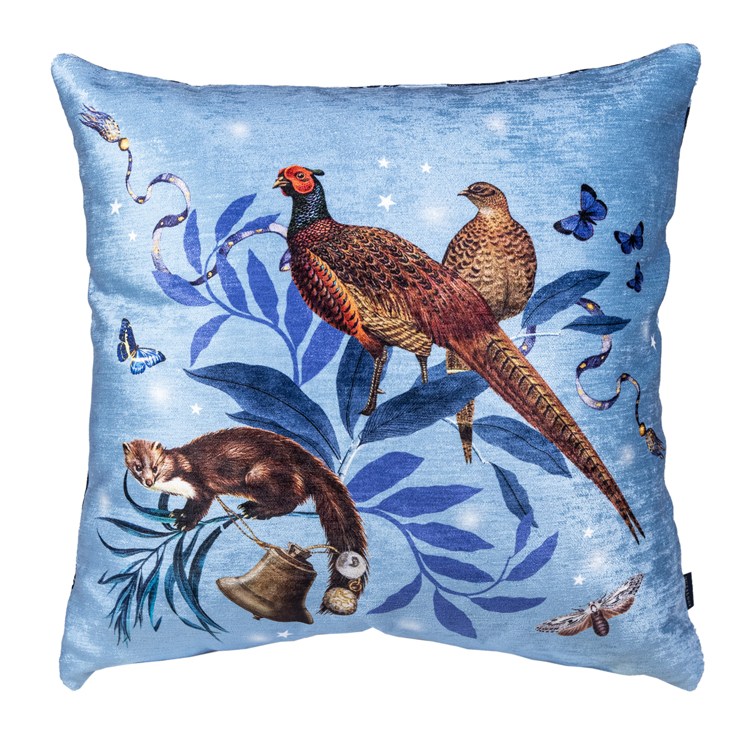Navidad Invierno Faisan - Velvet Pillow
