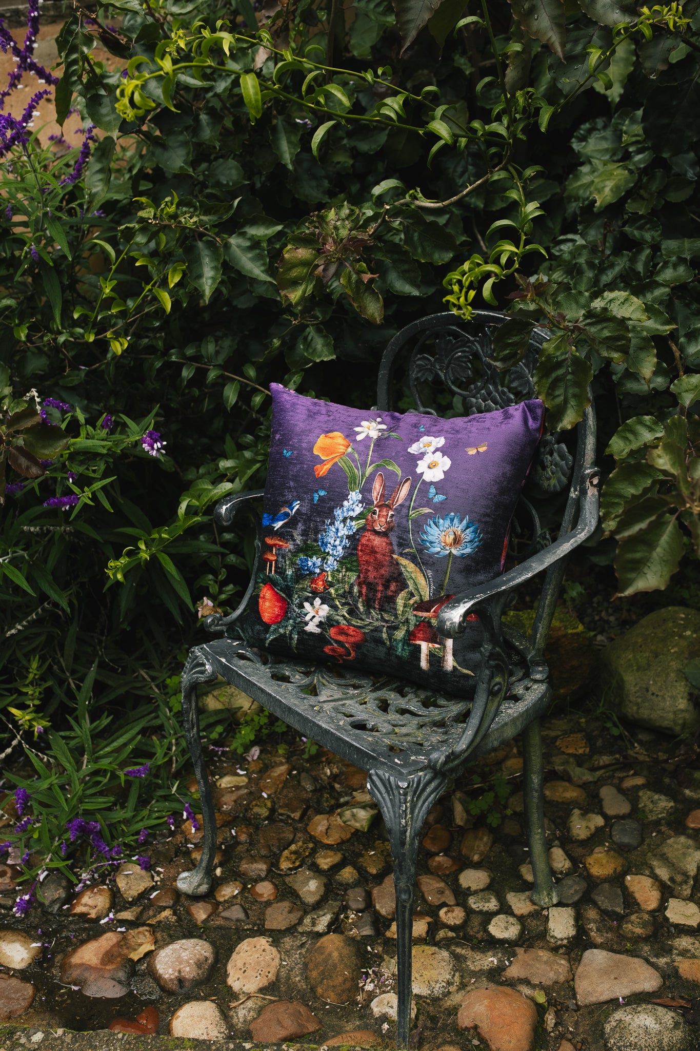Velvet Pillow - Woodland Conejo