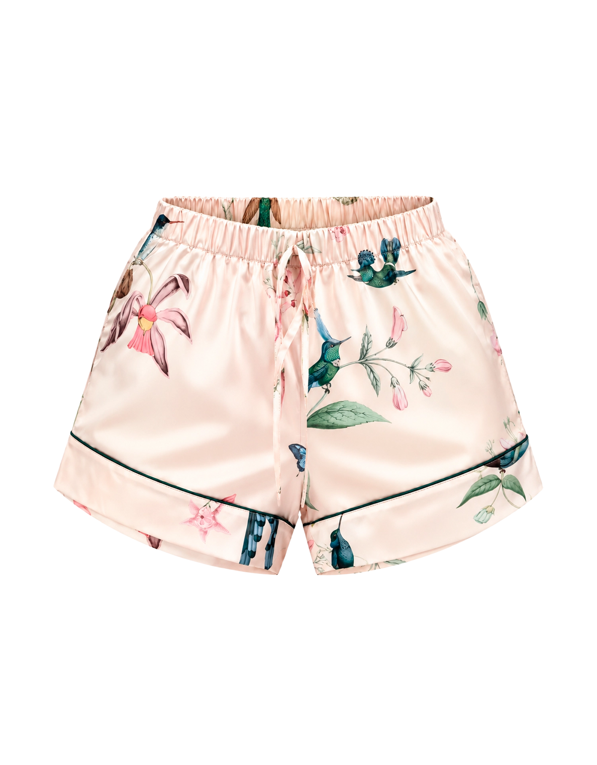 Short pajama set - Ivory Hummingbird