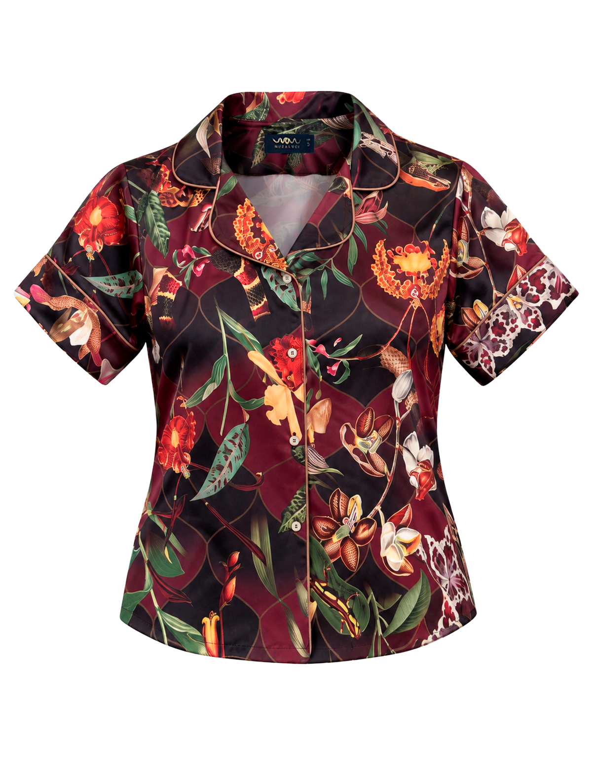 Short pajama set - Orquideas Tigre