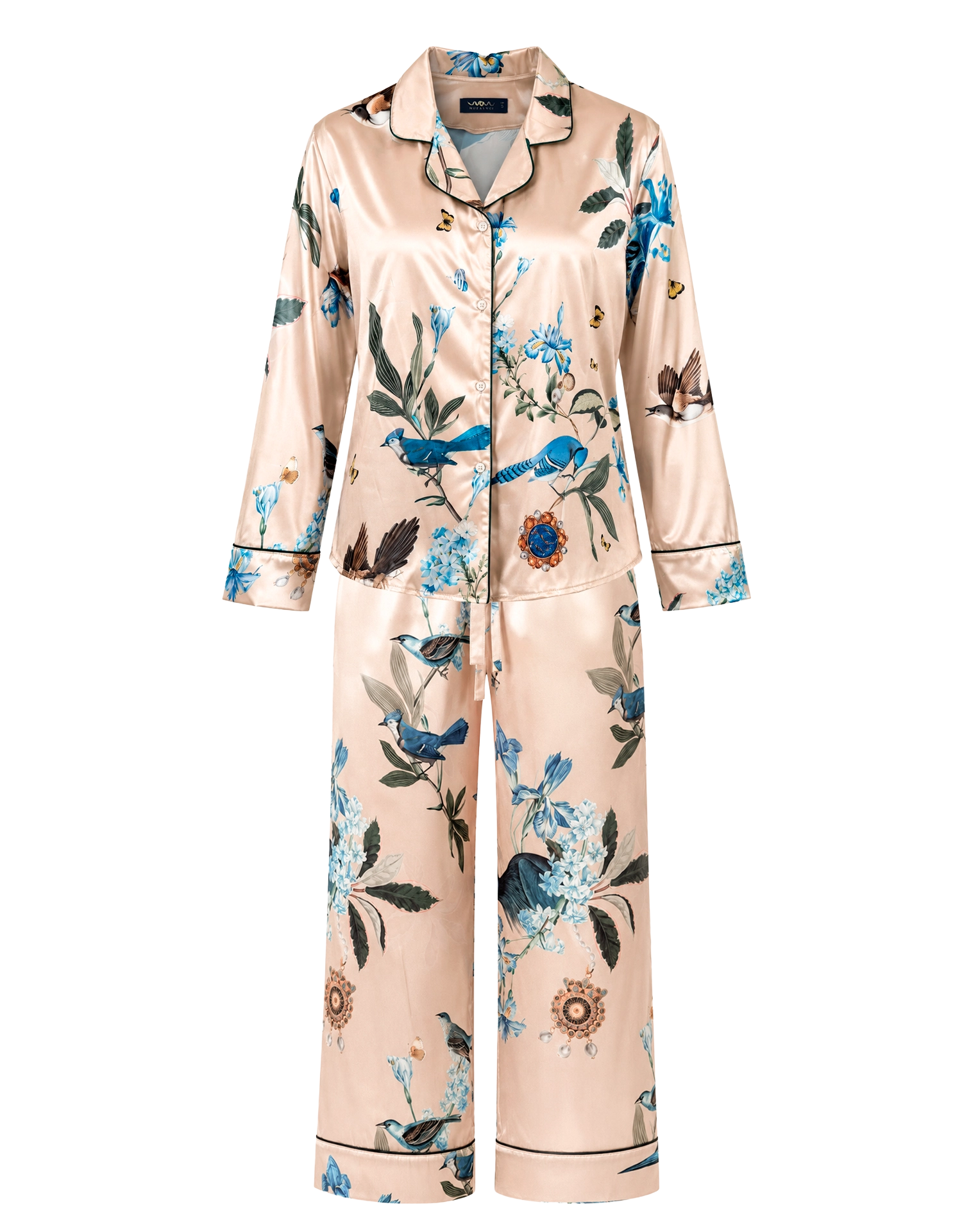 Long pajama set - Turquesa