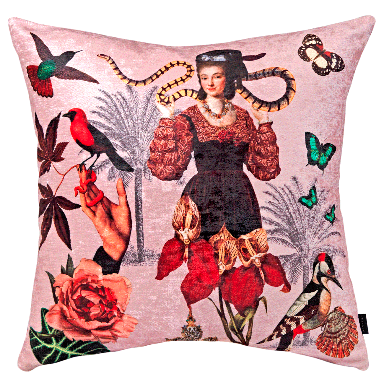 Santandercito Woman Serpent - Velvet Pillow
