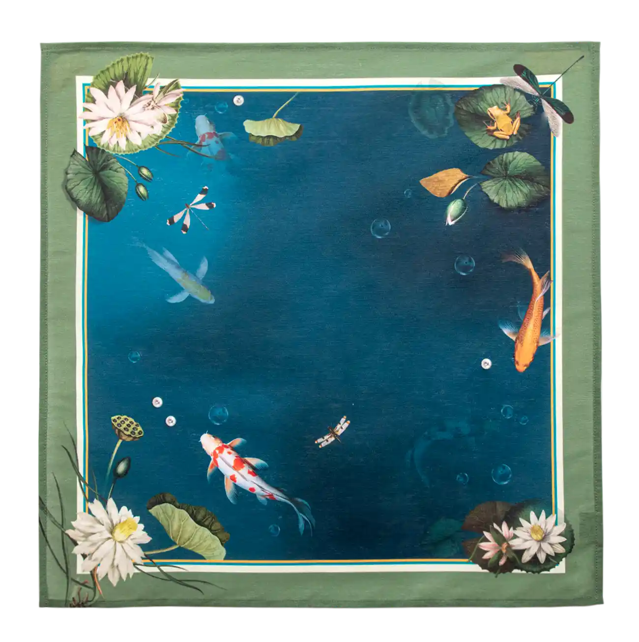 White polyster napkins for elegant table setting