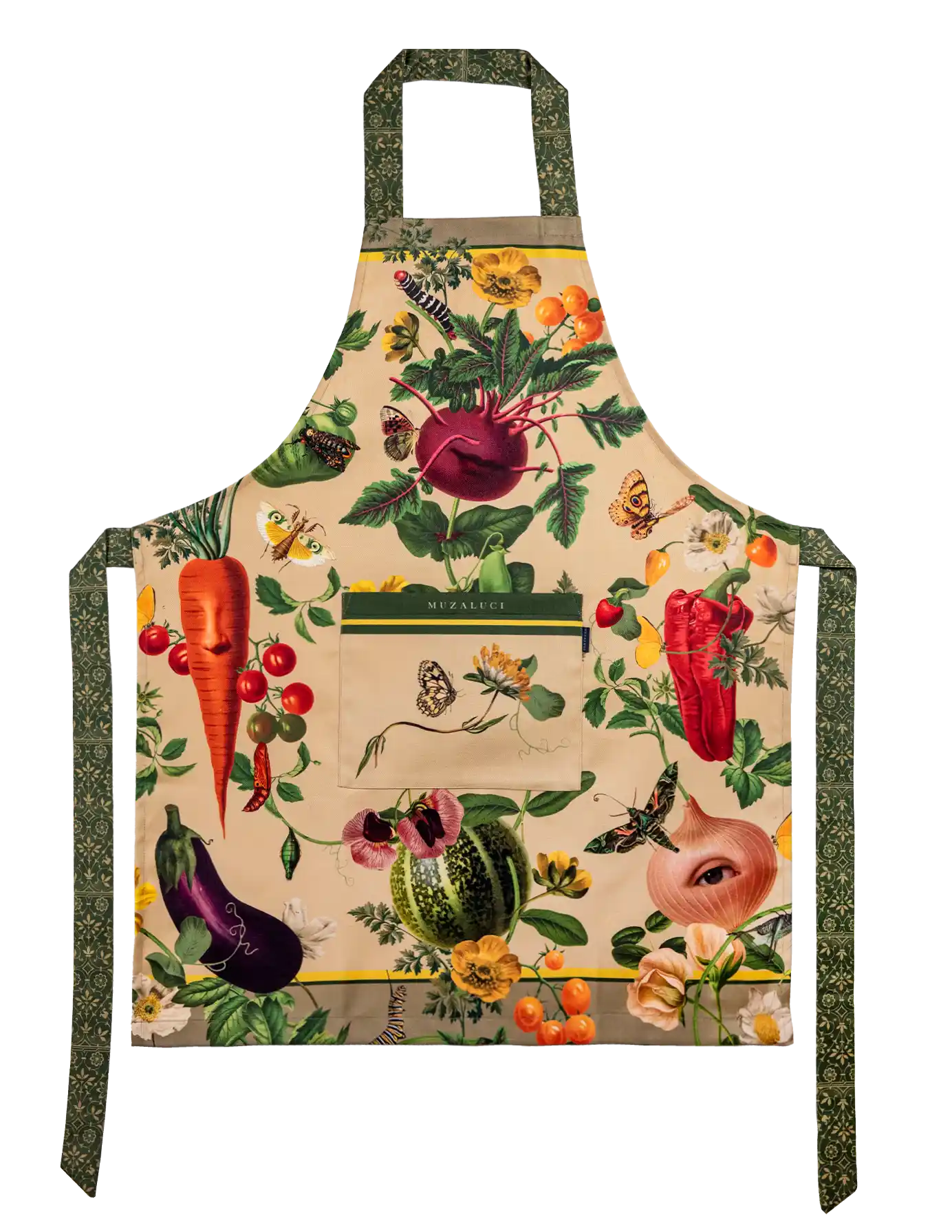 Rustic canvas apron for gardening and crafting