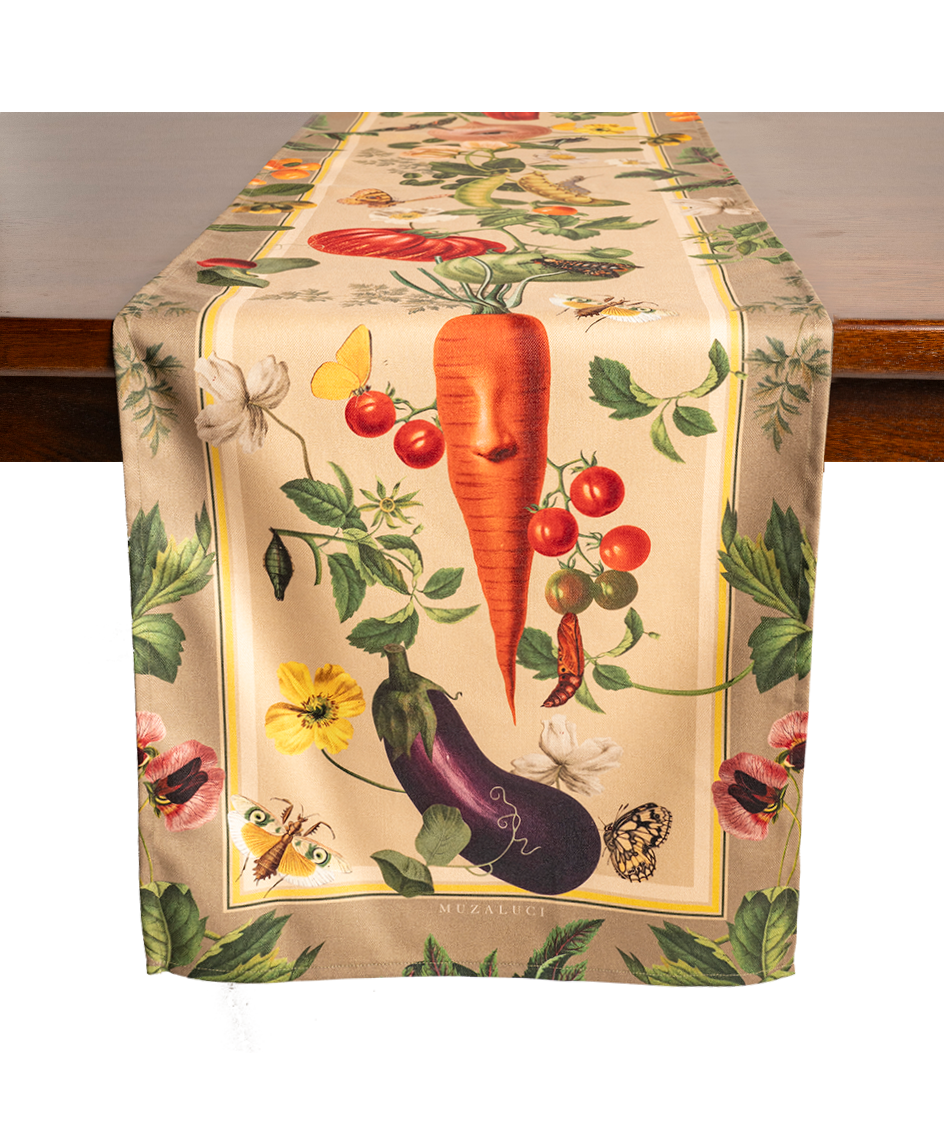 Rustic burlap table runner for farmhouse - style tables