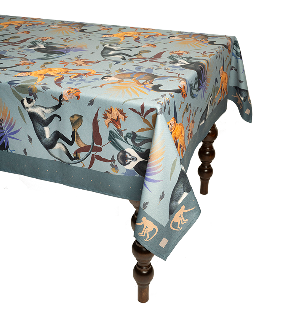 Monkeys Blue - Tablecloth