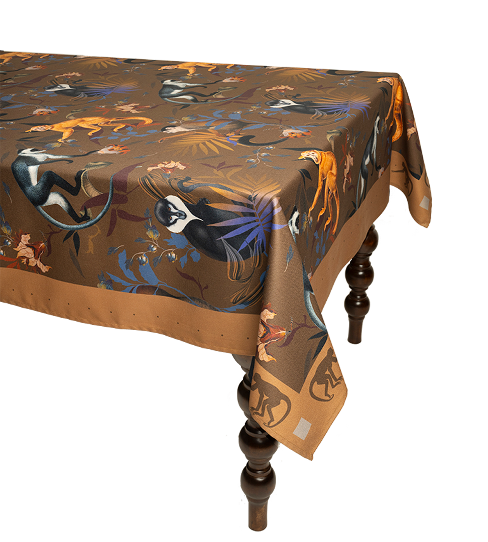 Monkeys Brown - Tablecloth