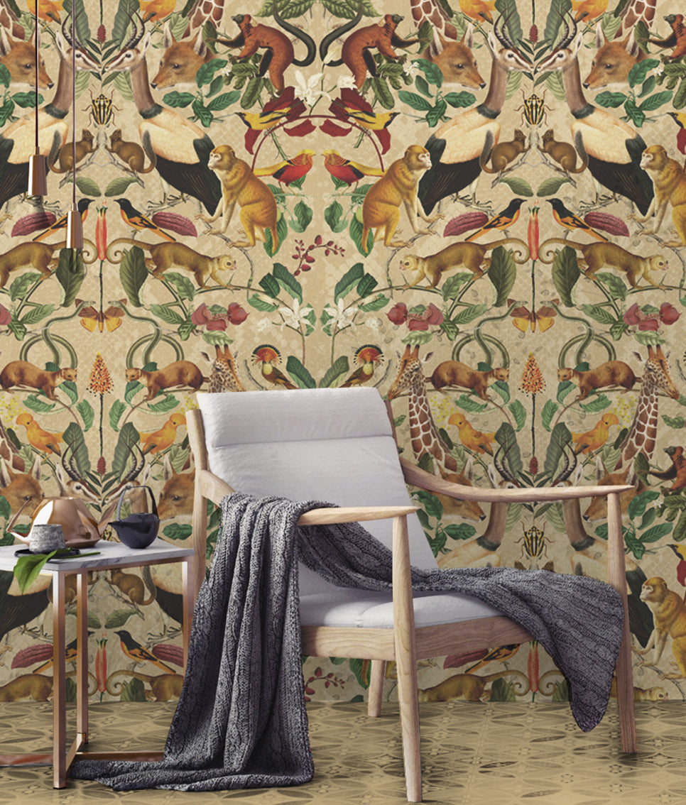 Linen wall fabric with neutral hues for minimalist decor