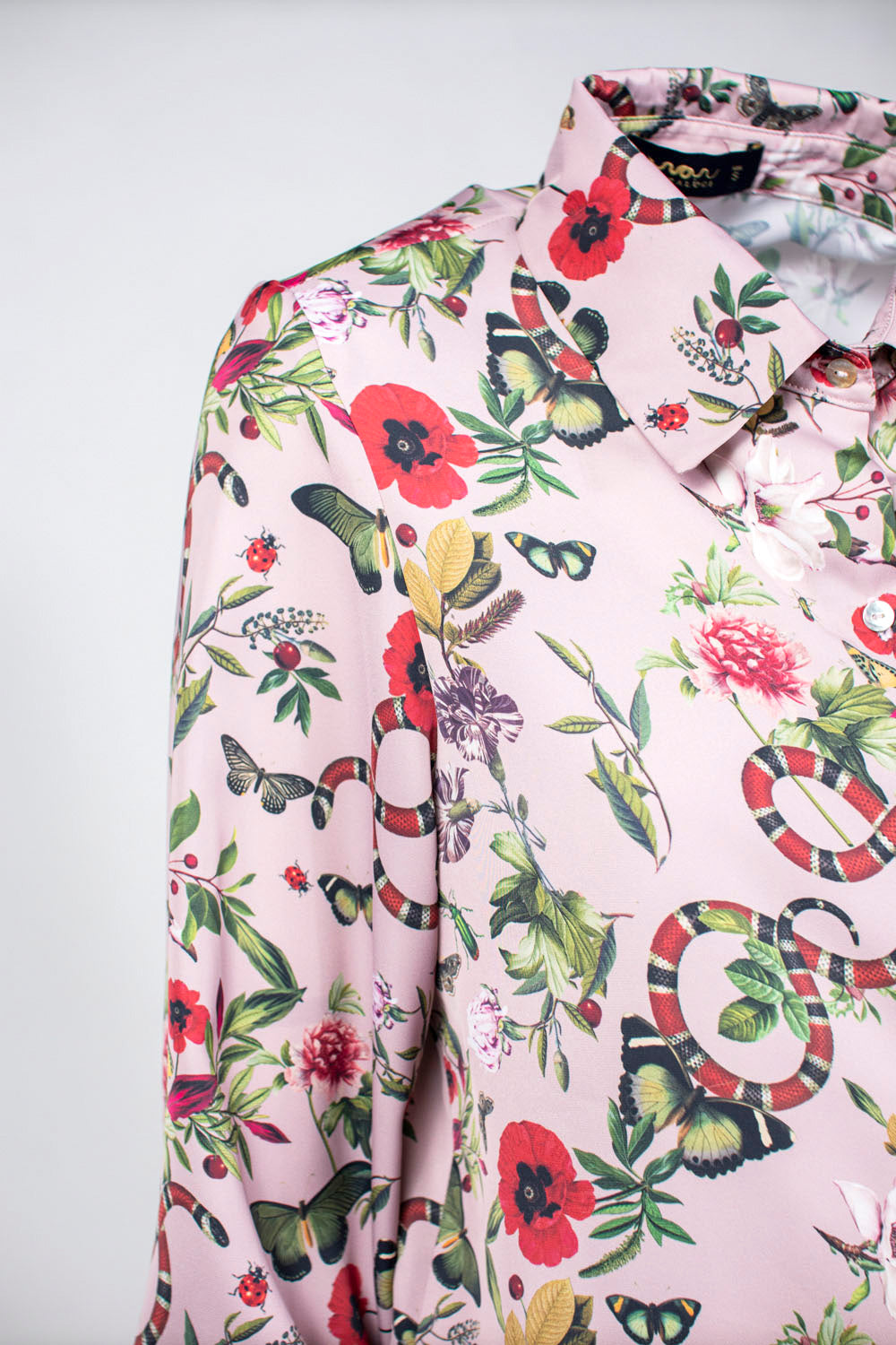 Siik Blouse - Pink Serpent