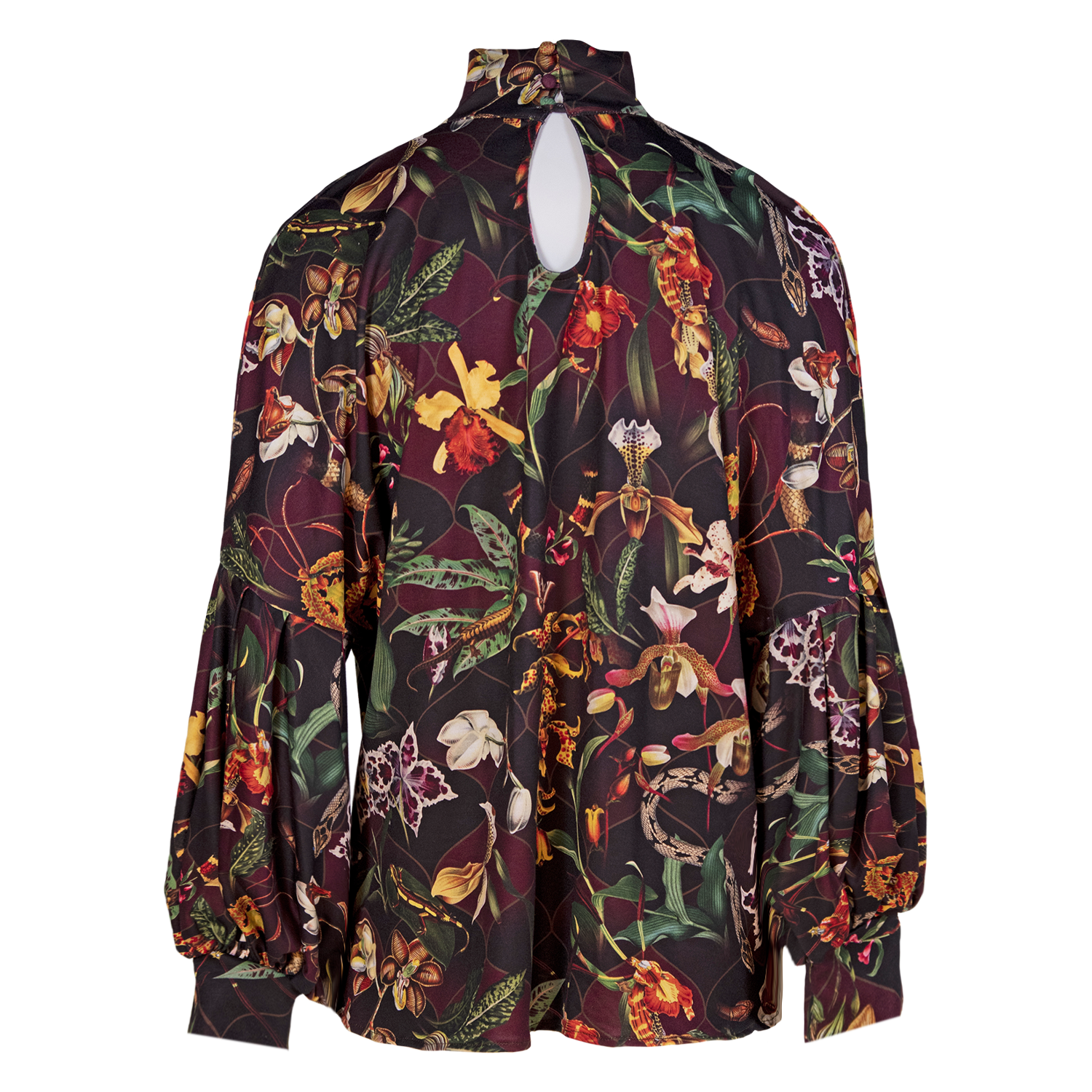 Balloon Sleeve Blouse - Orquideas Tigre