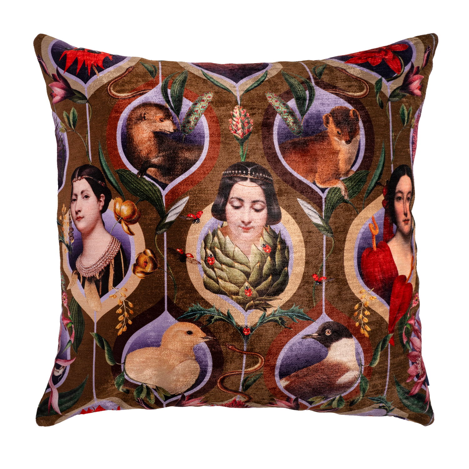 Retro Pattern - Velvet Pillow