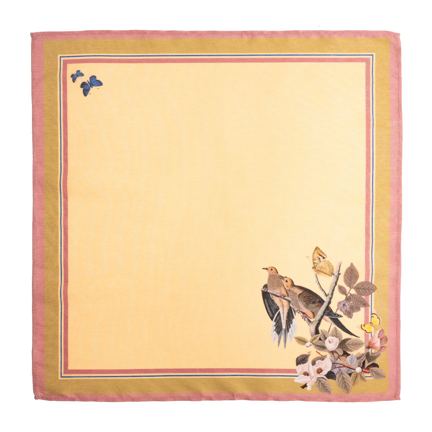 Elegant fabric napkins with lace trim for table decor