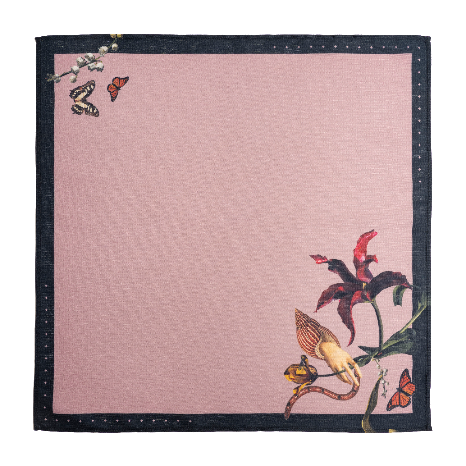 Soft cotton napkins in pastel colors for event decoration