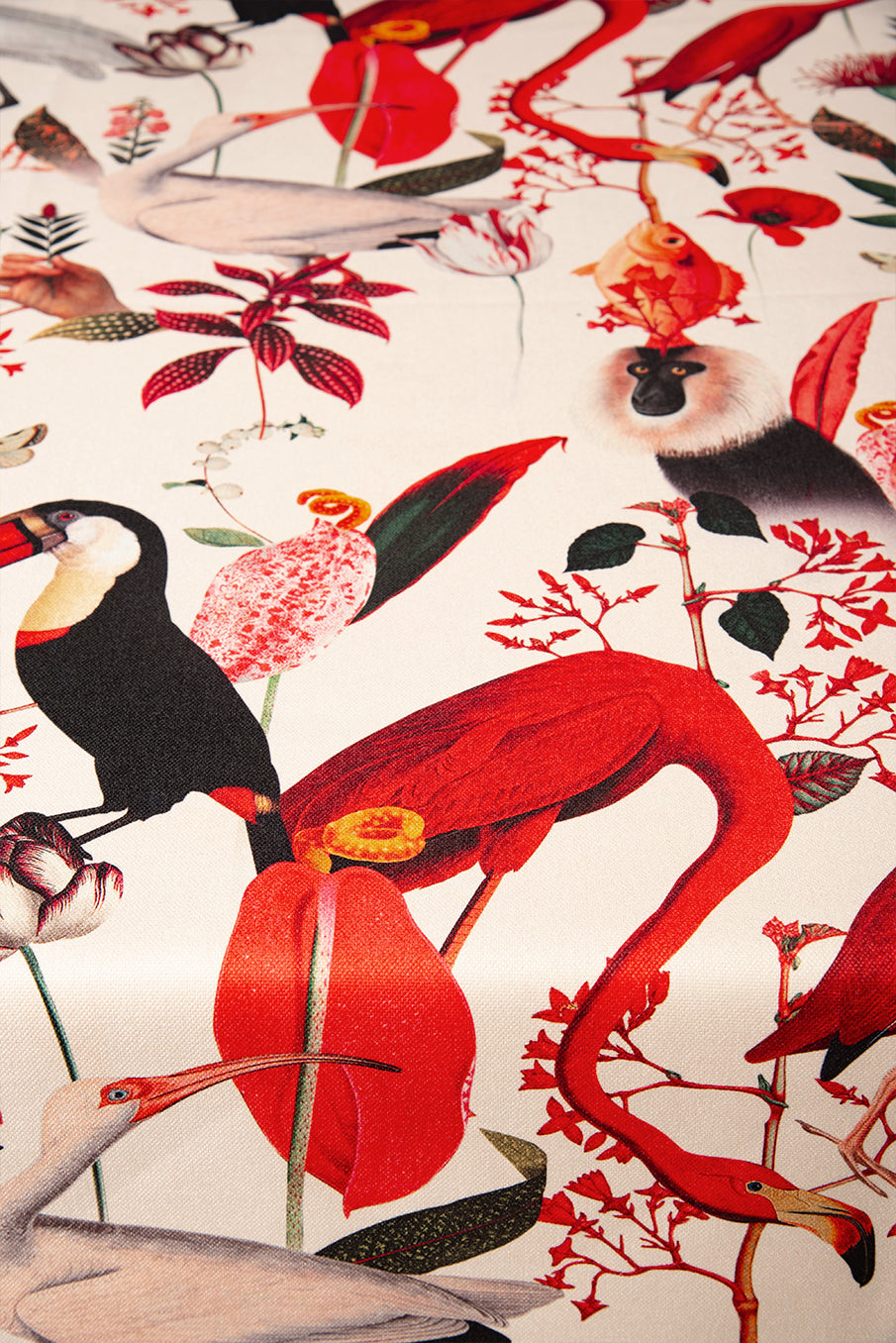 Red Jungle Ivory - Tablecloth