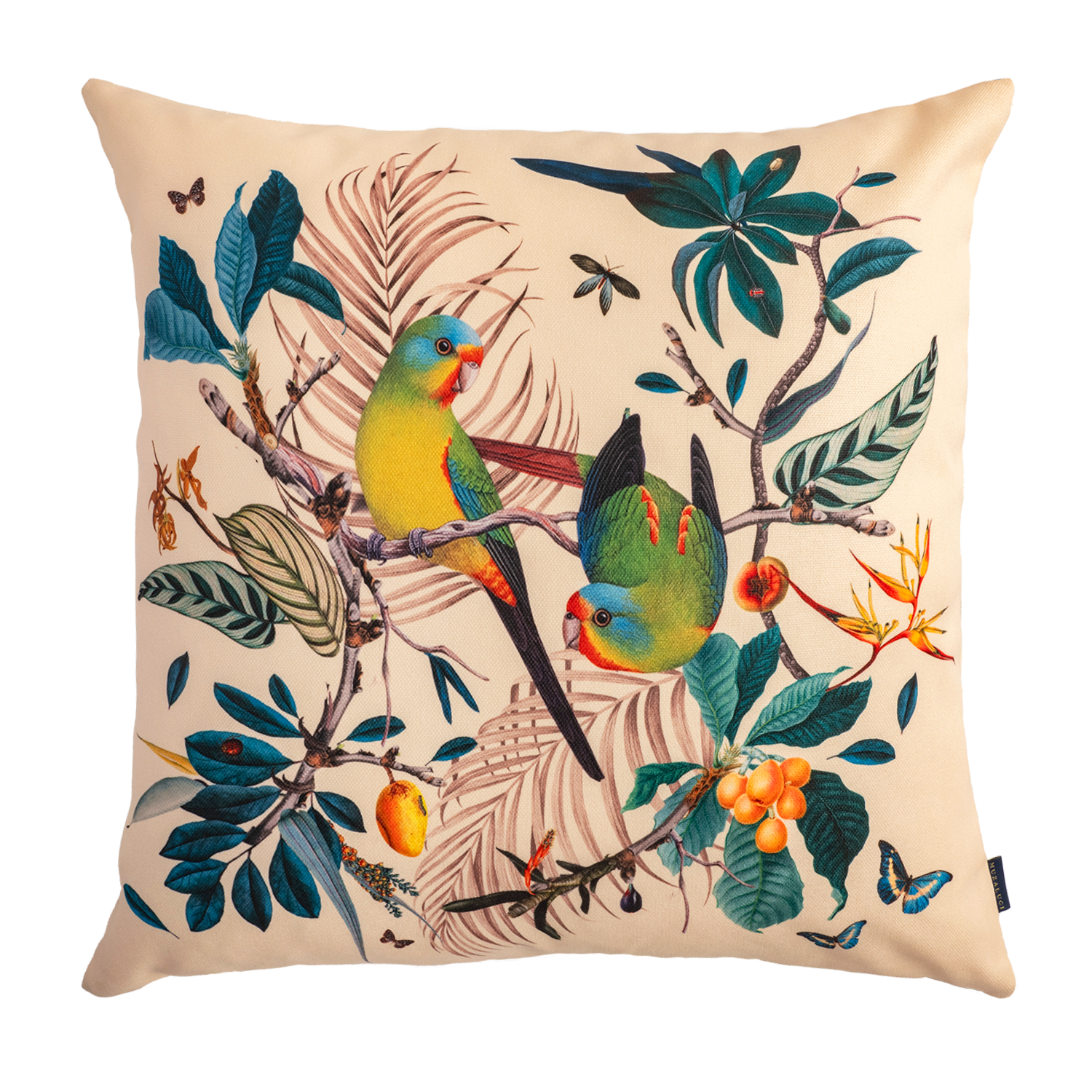 Periquitos White - Canvas Pillow