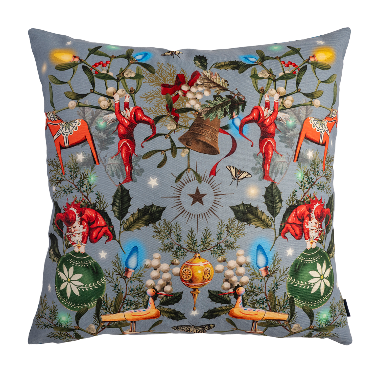 Santas´s Atelier Blue - Canvas Pillow