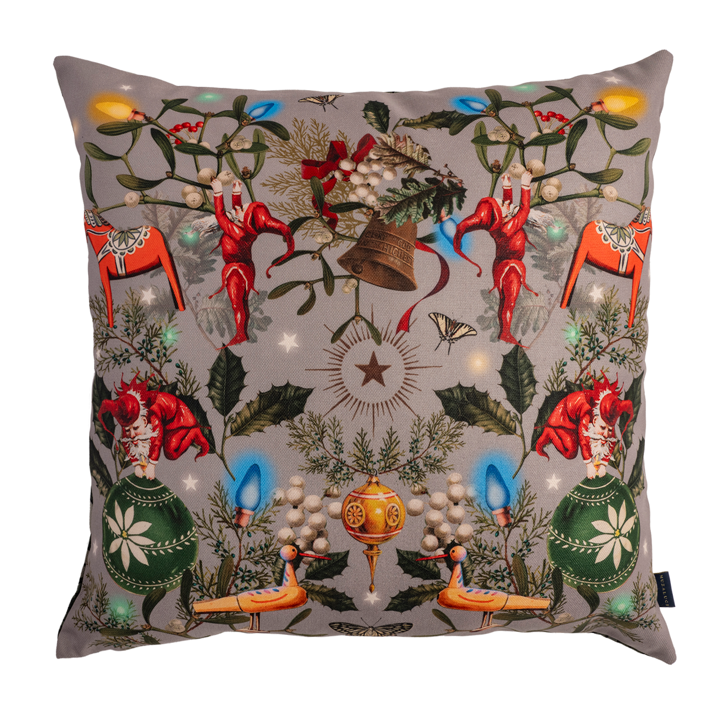 Santa´s Atelier Green - Canvas Pillow