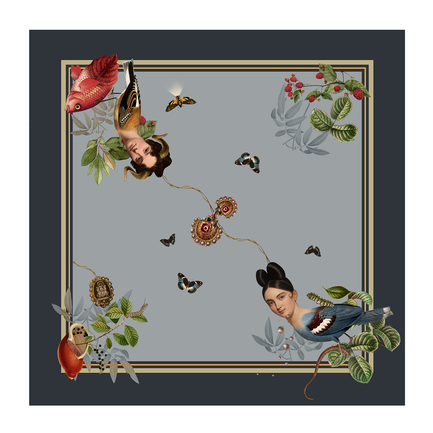 Luxury napkins in neutral tones for fine dining