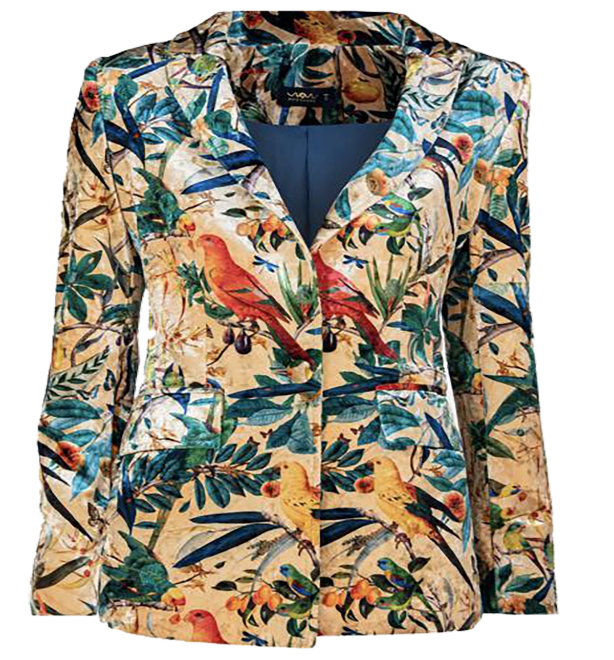 Salmon Colombian Parrots - Velvet Blazer