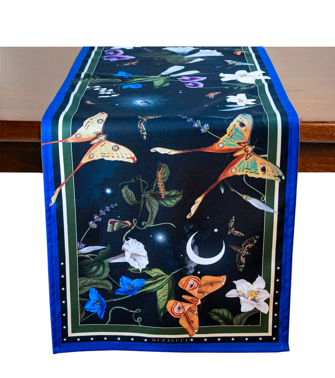 Elegant white linen table runner for dining tables
