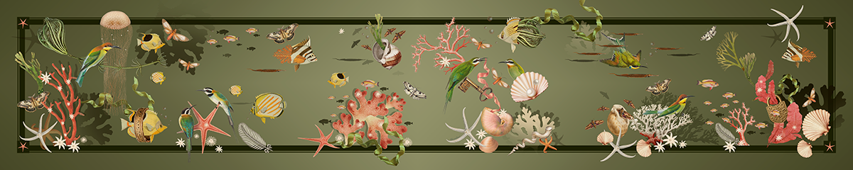 Table Runner - Coralina Green