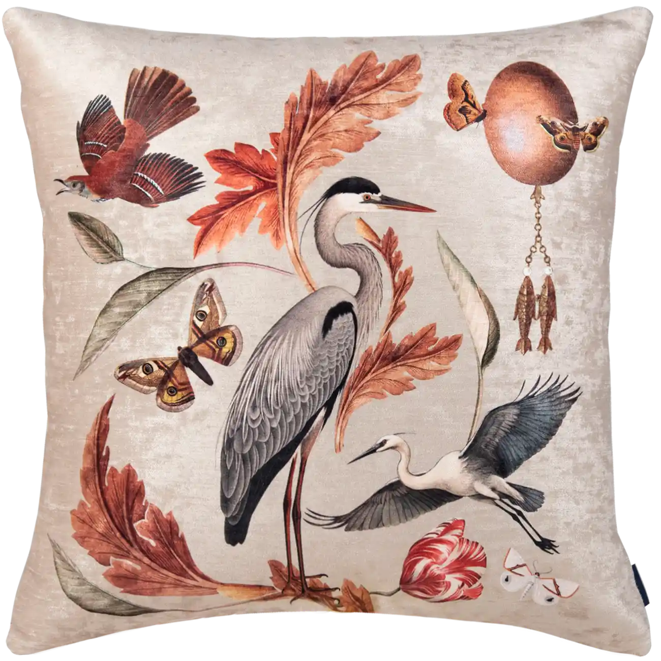 Plush velvet pillow in charcoal gray for modern interiors