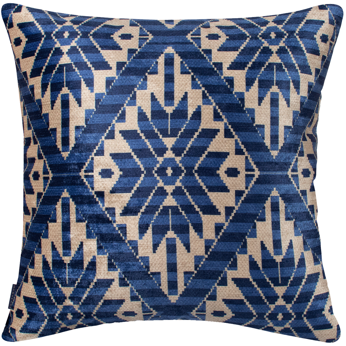 Pillow Mexica ivory blue