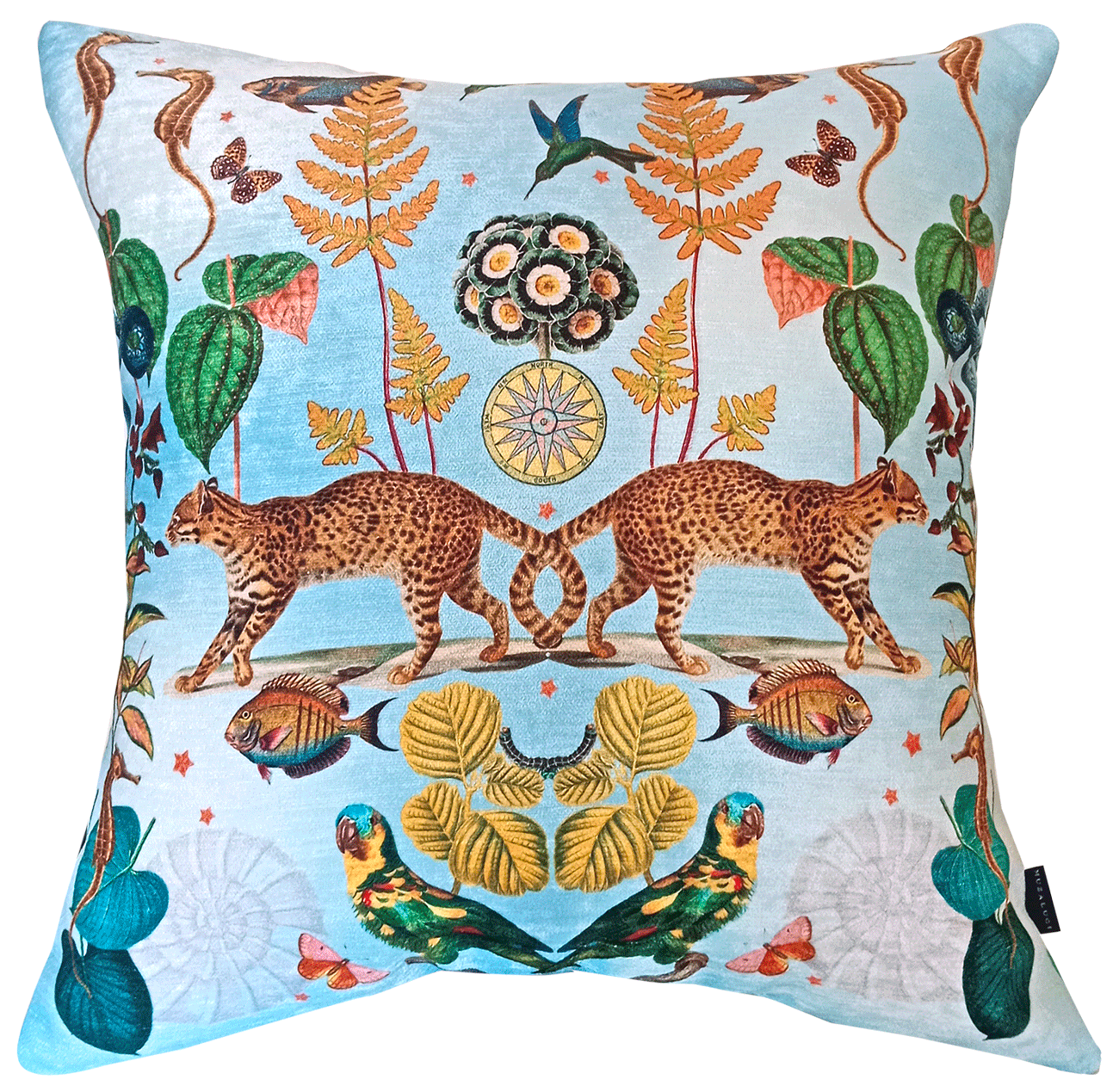 Mar del Cielo Leopards- Velvet Pillow