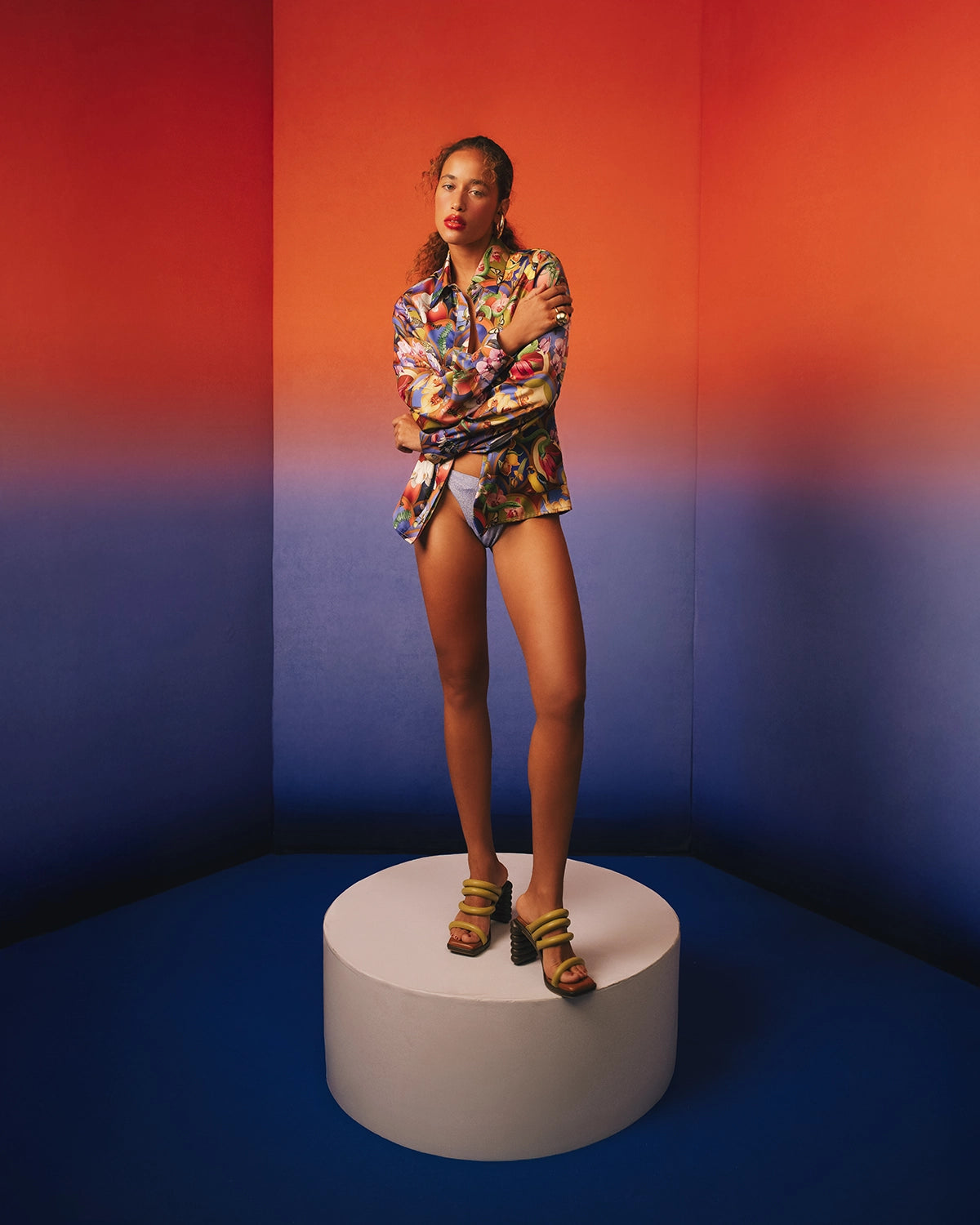 Siik Blouse -  Rainbow