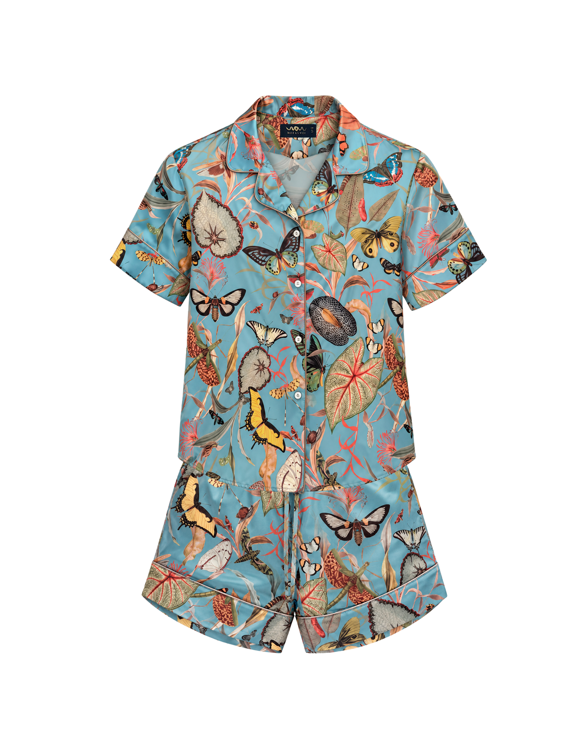 Short pajama set - Blue Butterfly