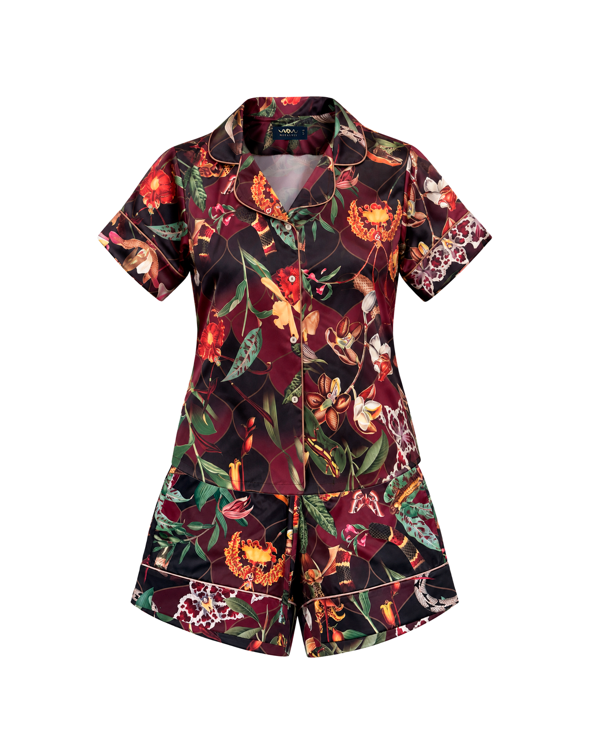 Short pajama set - Orquideas Tigre