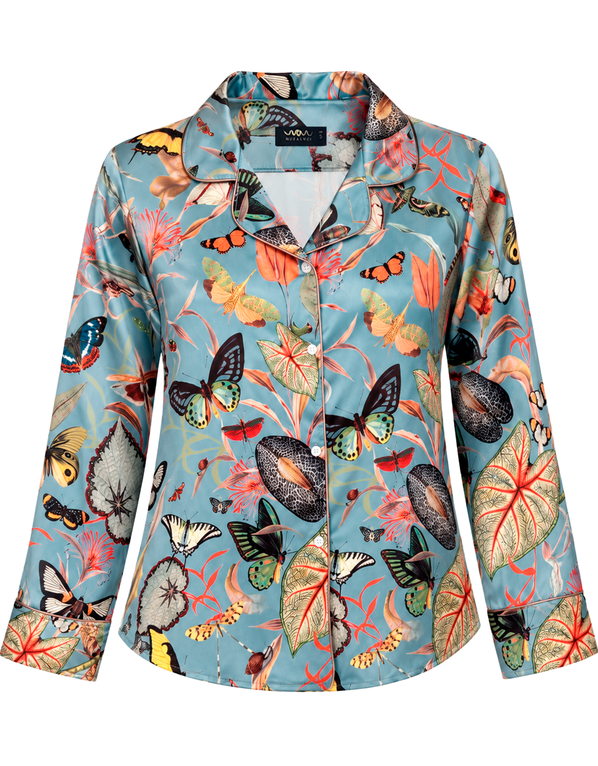 Long pajama set - Butterfly Blue
