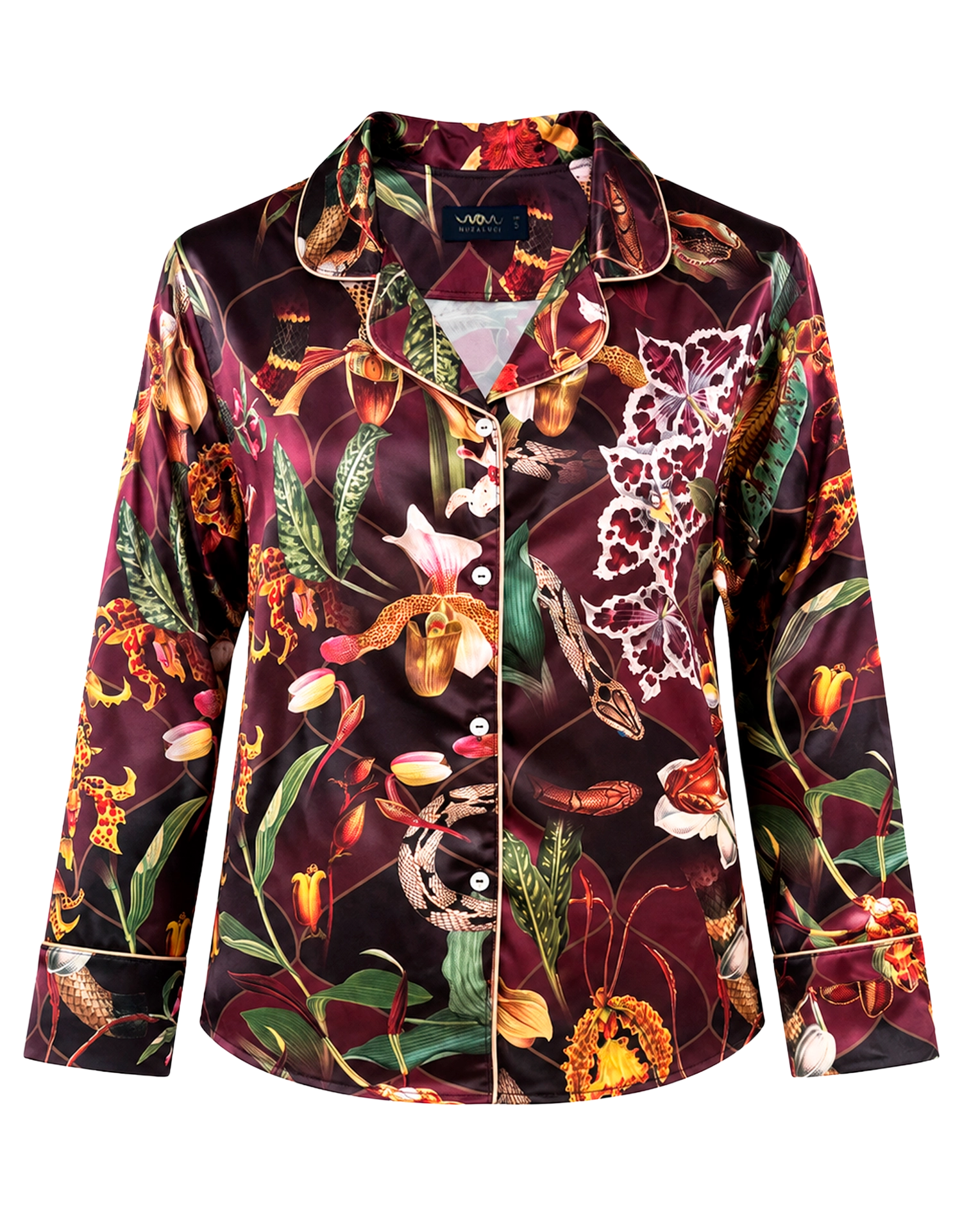 Long pajama set - Orquideas Tigre