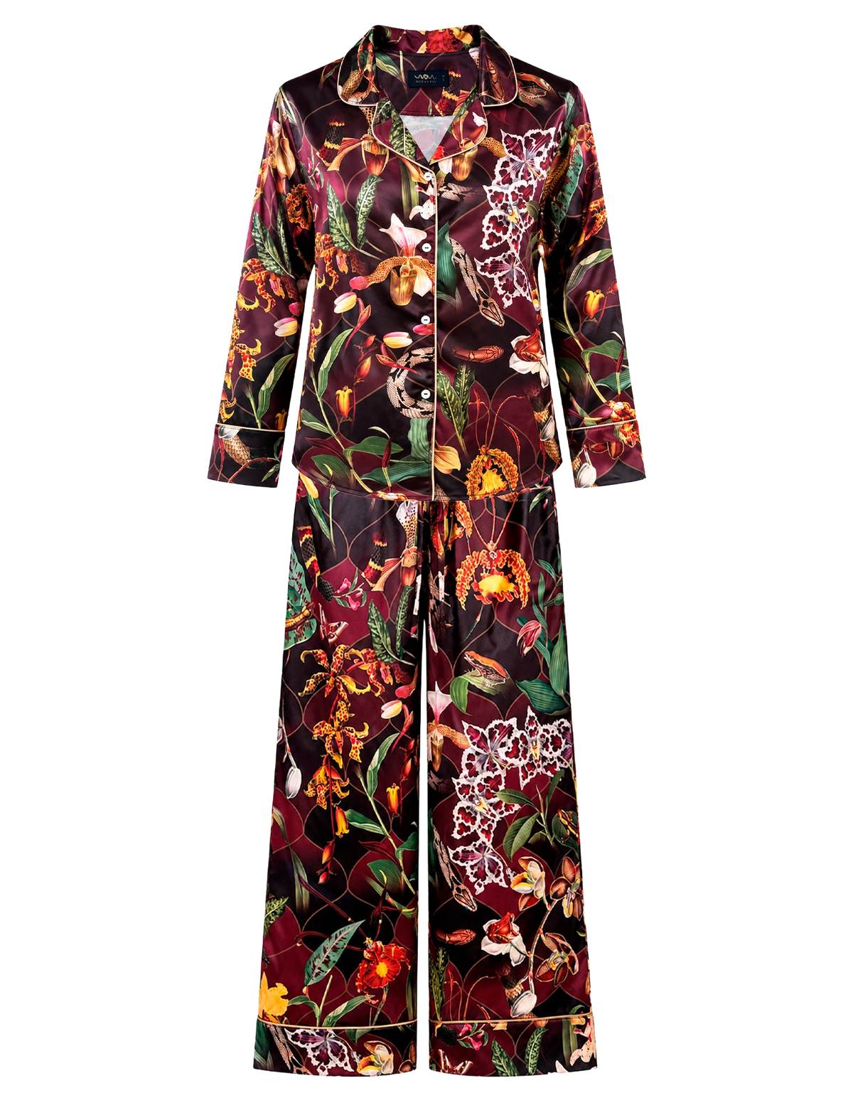Long pajama set - Orquideas Tigre