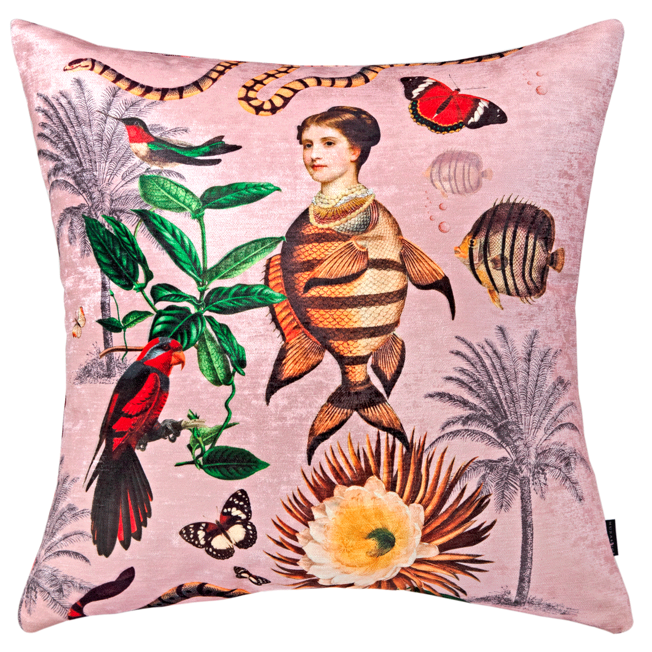 Santandercito Woman Fishes - Velvet Pillow