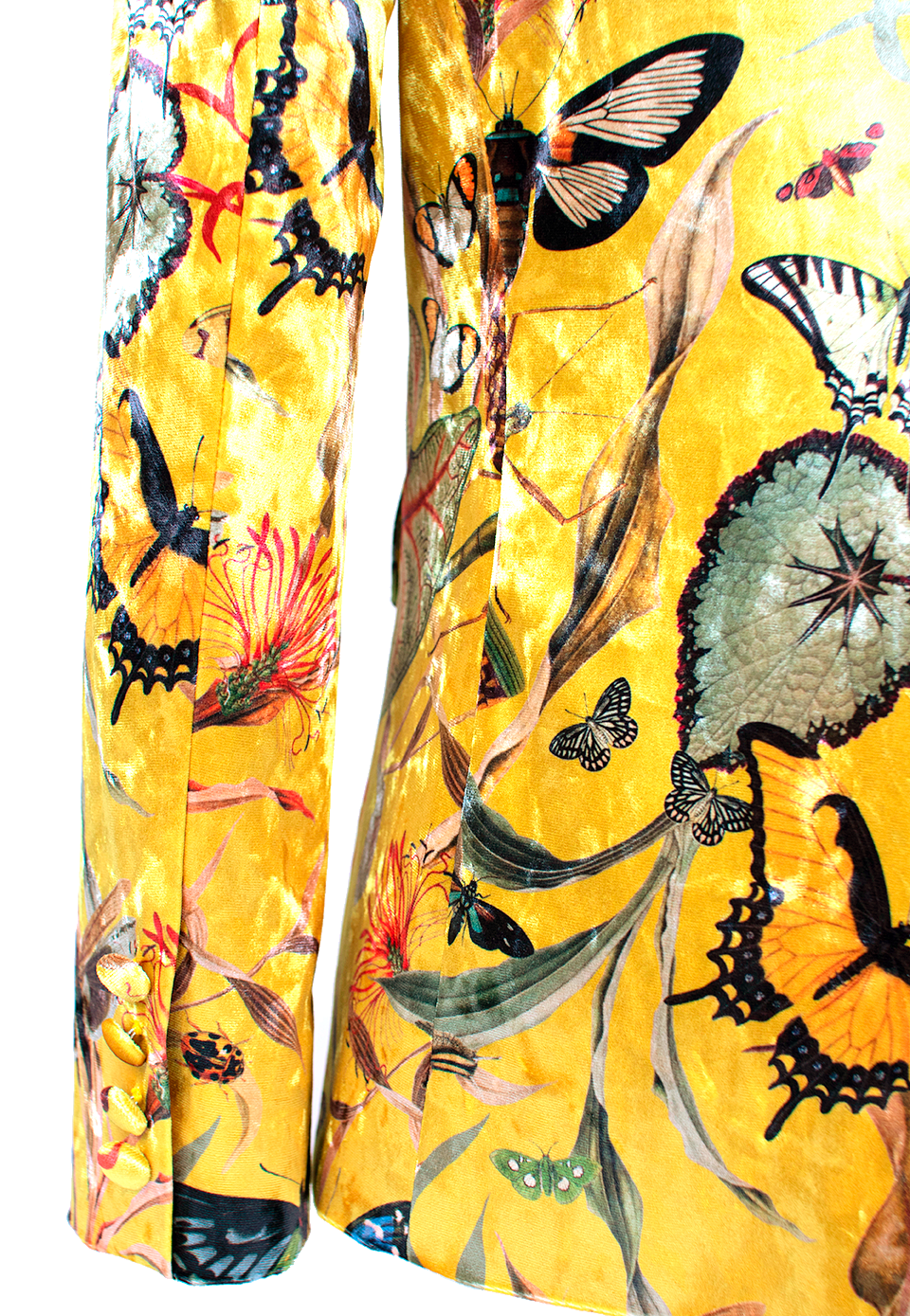 Butterfly Yellow - Velvet Blazer