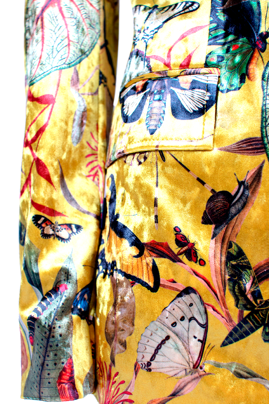 Butterfly Yellow - Velvet Blazer