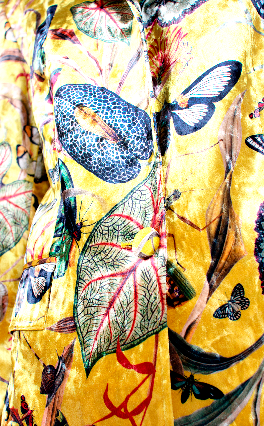 Butterfly Yellow - Velvet Blazer