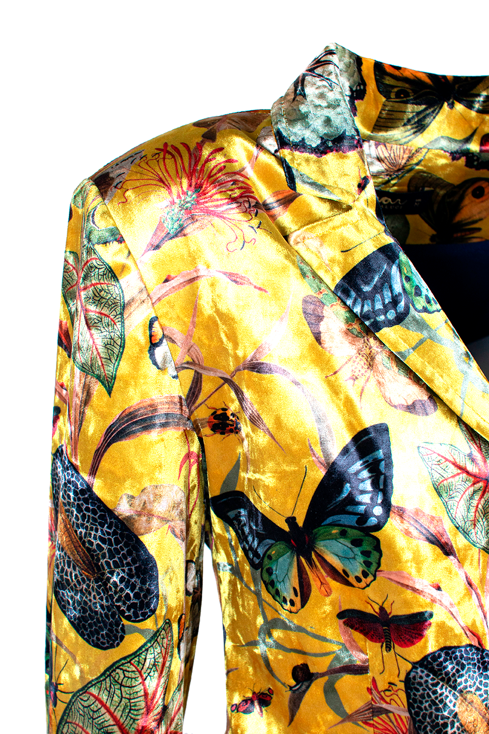 Butterfly Yellow - Velvet Blazer