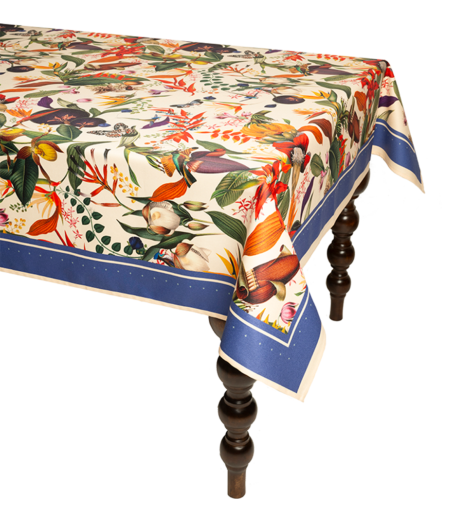 Colombian Flowers Ivory - Tablecloth