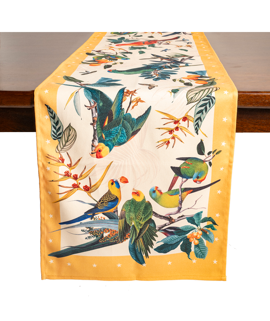 Colombian Parrots Yellow - Table Runner