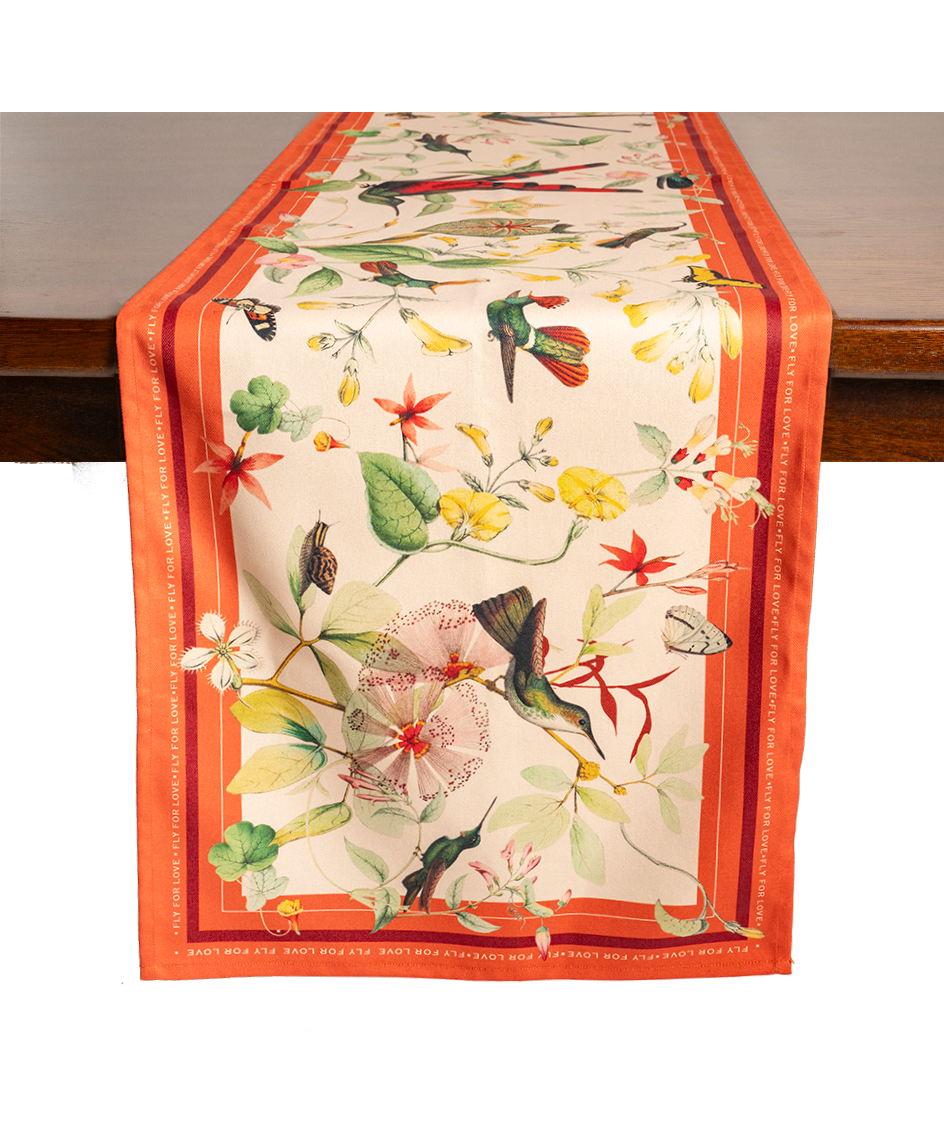 Hummingbird Orange - Table Runner